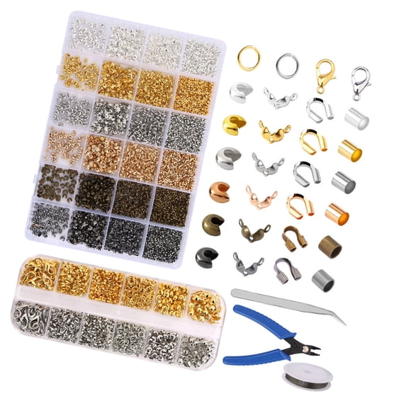 YIEMEEN Tarnish Proof Metal Positioning Beads Bracelet Alignment Beads Positioning Beads For Resin Clay And Cord Jewelry Making
