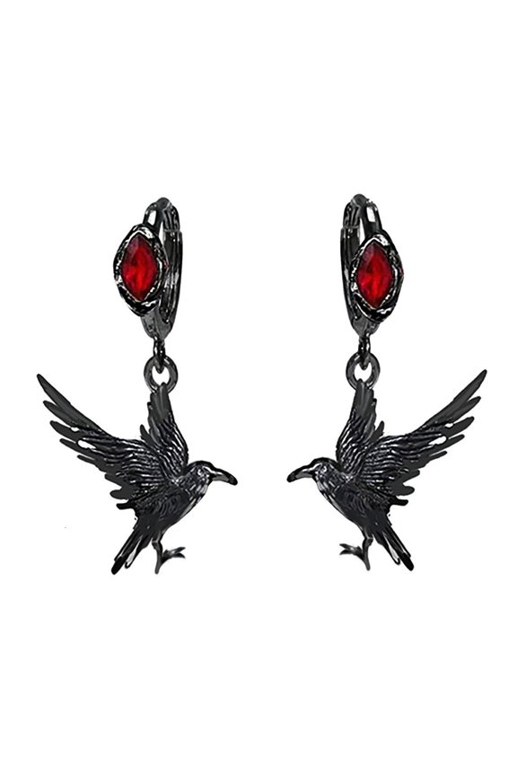 YIEMEEN Thorn and Crow Designs Copper Earrings Fashion Statement for Women Unisex Styles