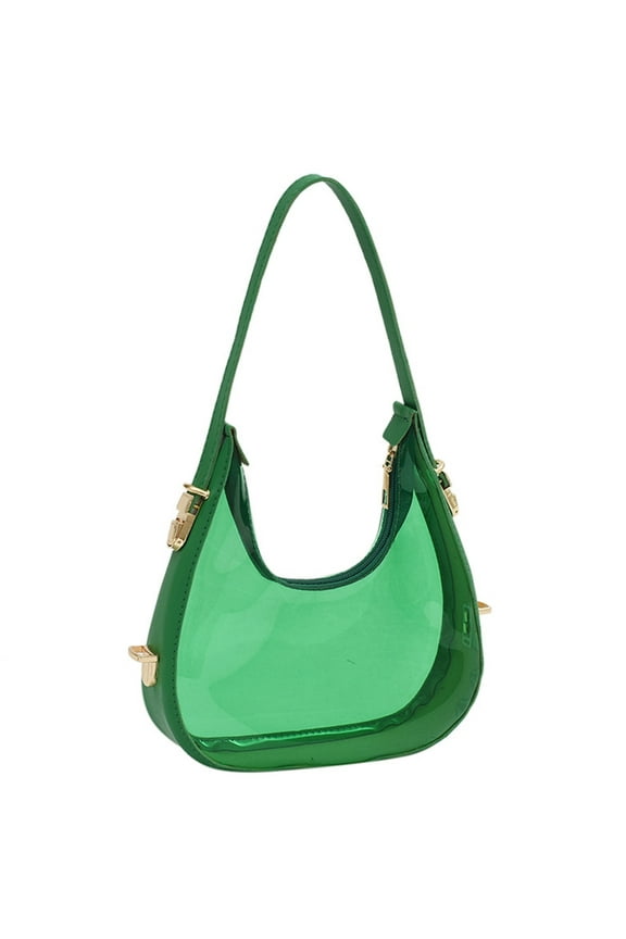 YIEMEEN Transparent Clear Jelly Underarm Bag Shoulder Bag for Women Luxury Purses and Handbags Sactchel Bag