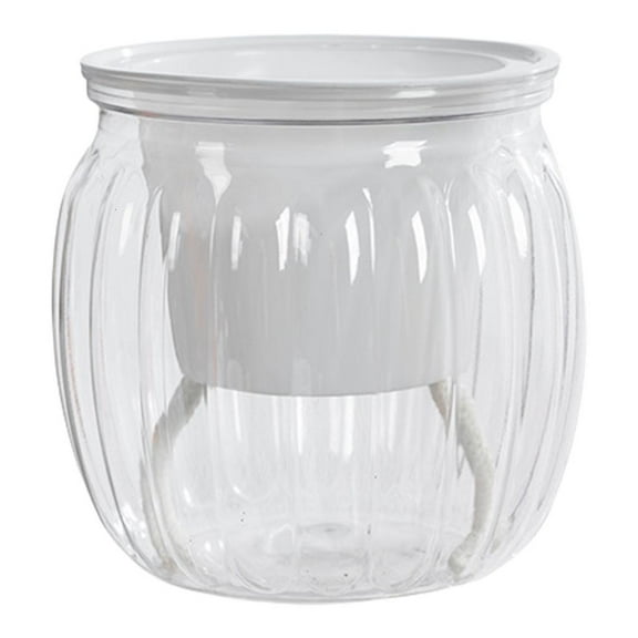 YIEMEEN Transparent Pumpkin Shape Flower Pot Thickened Visible Water Level Lazy Priming Basin Desktop Flower Ornaments