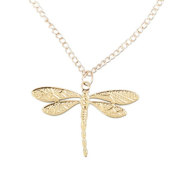 YIEMEEN Trendy Dragonflies Zircon Charm Necklace for Stylish Women Ladies Sturdy Alloy Fashion Jewelry for Adults Casual Wear