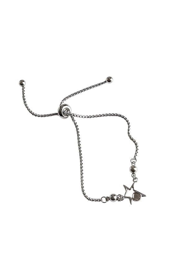YIEMEEN Trendy Y2K Style Pull Chain Bracelet Wrist Bangle With Five Point Star Design