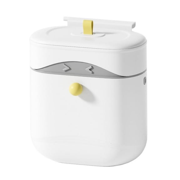 YIEMEEN Two Size Slide Cover Trash Can For Wall Mounting Space Saving Kitchen Accessory Odor Control Household Use