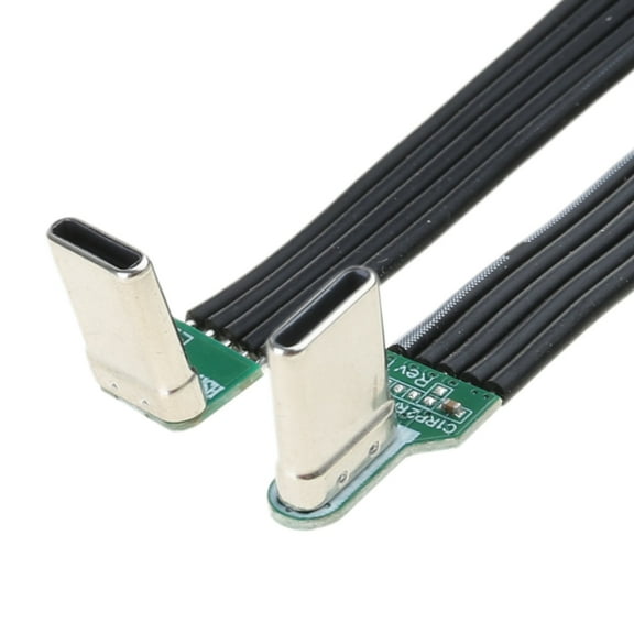 YIEMEEN USB C Cable Male to Male Elbow Flat Cable Fast Speed Charging and Data Transfer for Phones, Tablets and More Electronics