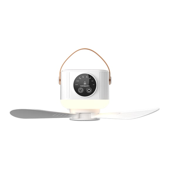 YIEMEEN USB Rechargeable Remote Ceiling Fan With 3600mAh/7200mAh Battery and Light Hanging Fan For Camping Dorms And Bedrooms