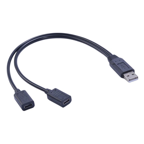 YIEMEEN USB to Double Type C Female Converters Cord For Mobile Devices Fast Charging