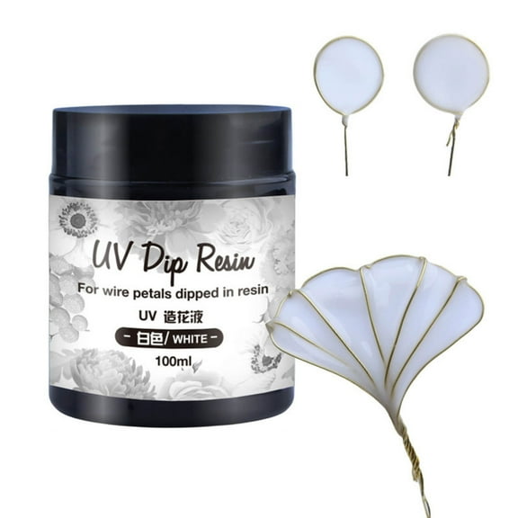YIEMEEN UV DIP Resin Glue for Wire Flowers UV Flower Making Liquid Resin Crystal UV Glue DIY Hairpin Jewelry Making Material