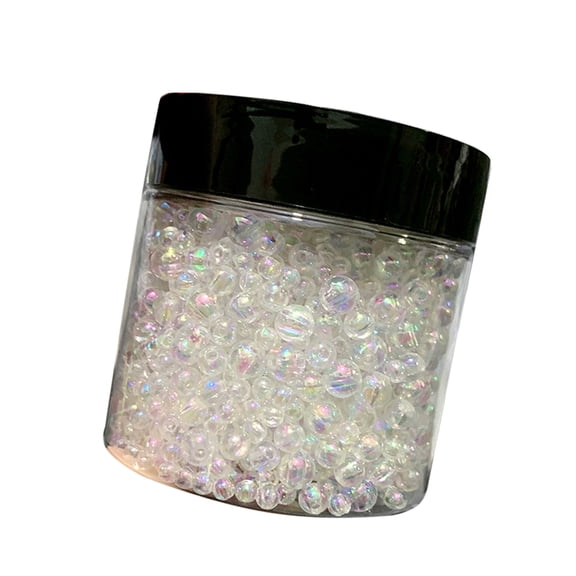 YIEMEEN UV Resin Bubble Beads, Transparent Iridescent Colored Water Droplet Bubble Beads No Hole Bubble Beads Resin Supplies
