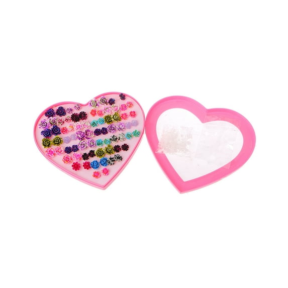 YIEMEEN Unique Classic Mixed Flower Shape Stud Earrings Colorful Earrings for Women Men Lovely Fashion Small Ear Jewelry