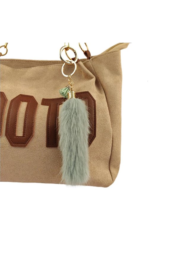 YIEMEEN Unique Faux Hair Tail Keychain Decorative Ornament Winter Friendly Key Accessory For Bags Purses And Personal Belongings