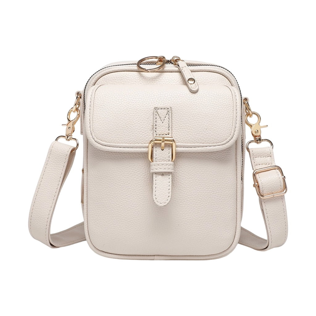 YIEMEEN Unisex Anti Theft Shoulder Bag Lightweight PU Crossbody Purse With Multiple Card Pockets Adjustable Strap