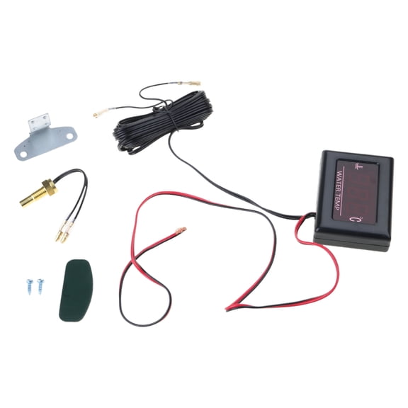 YIEMEEN Universal Digital Water Temperature Gauge for Car + Water Temp Sensor for Head P