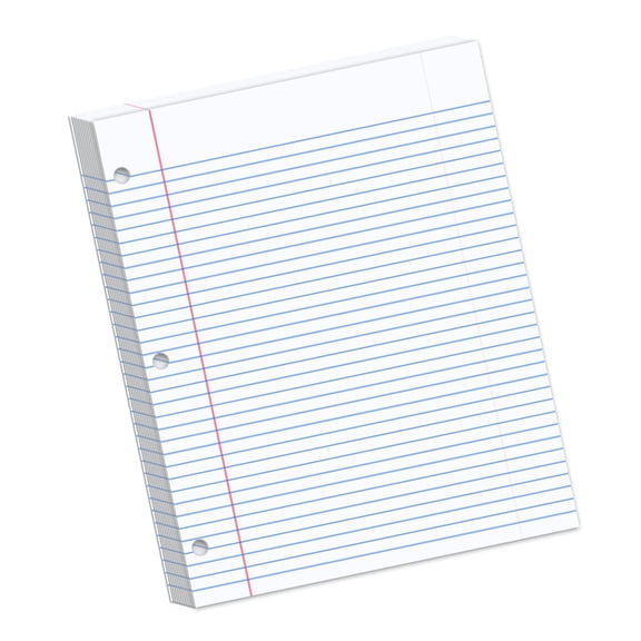YIEMEEN Universal Fit 3 Hole Punched Lined Filler Paper 200 Sheets Smooth Writing Loose Leaf Paper Suitable for 3 Rings Binders