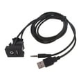 thumbnail image 1 of YIEMEEN Universal USB + 3.5mm Extension Cable USB AUX Flush Mount Cable High Speed Data Transfer and Water Resistant Connector, 1 of 8