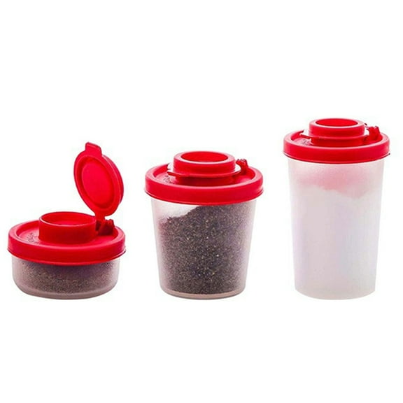 YIEMEEN Versatile Dispenser Set Leak Proof Salt and Pepper Pots Convenient Condiment Storage Jar for Outdoor Travel Enthusiasts