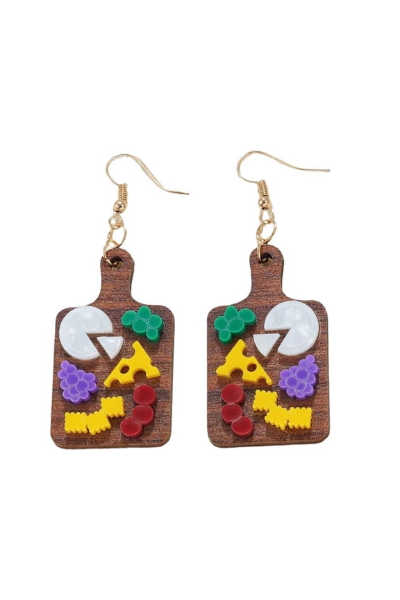 YIEMEEN Vibranting and Detailed Snack Themed Ear Studs Earrings Jewelry Accessory for Daily Wear and Festive Occasions