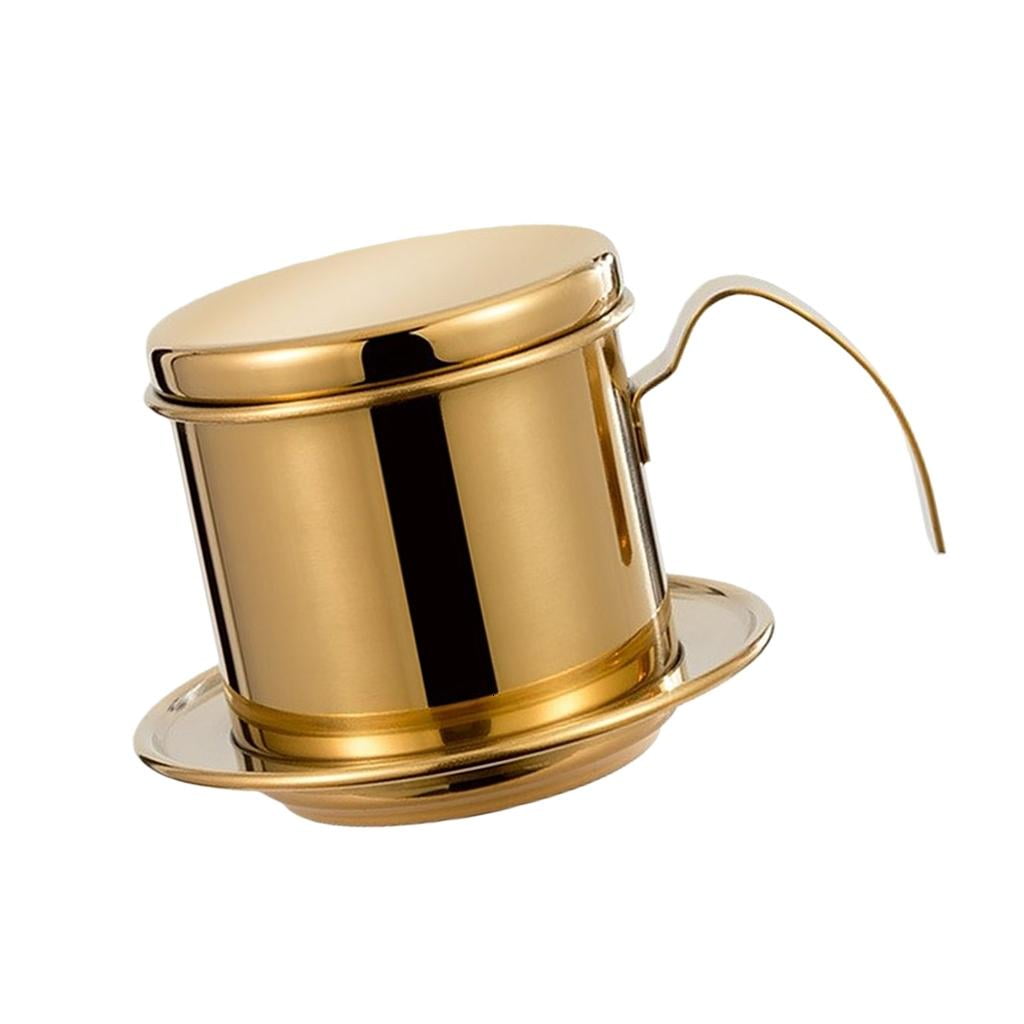 YIEMEEN Vietnamese Drip Coffee Maker Dripper Dishwasher Safe Reusable Metal Filter Cup