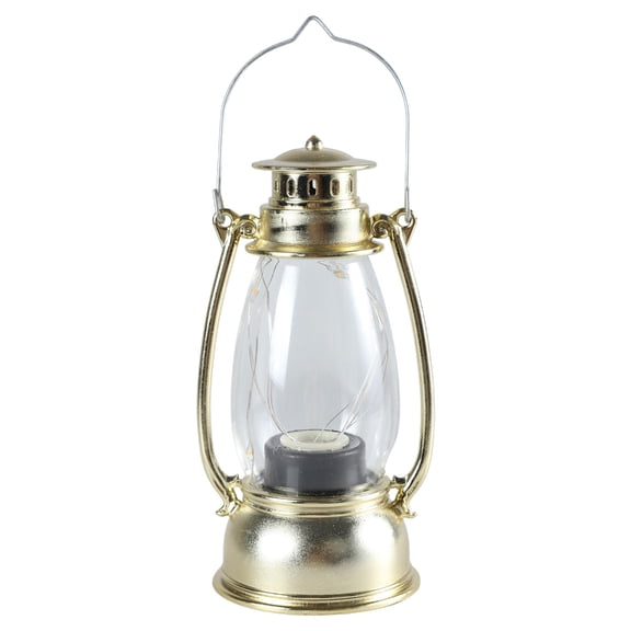YIEMEEN Vintage Hurricane Lantern Battery Hanging Candle Light Antique Xmas LED Oil Lamp