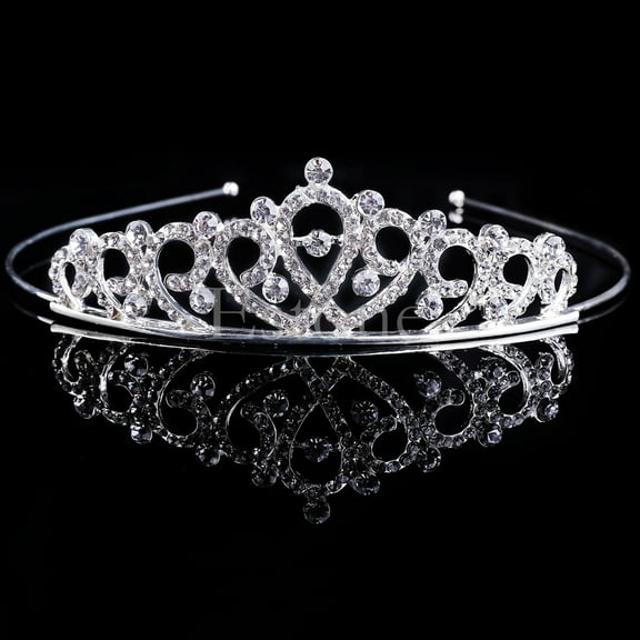 YIEMEEN Vintage Wedding Bridal Crystal for Rhinestone Headband Crown Hair Accessories Ti