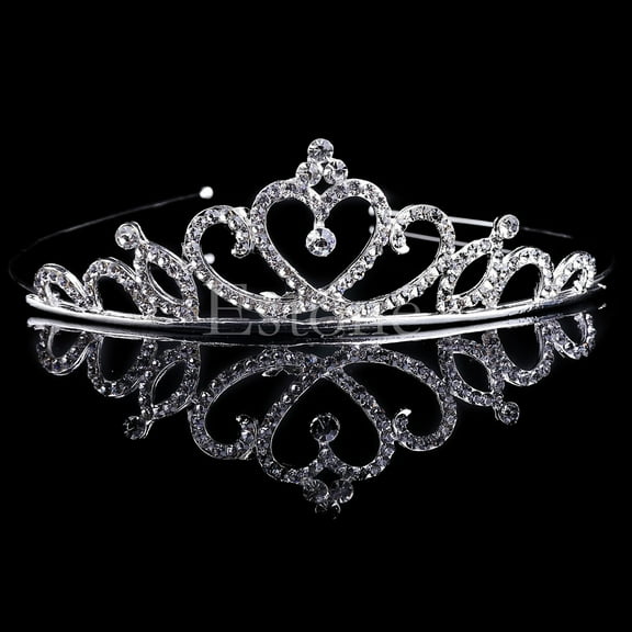 YIEMEEN Vintage Wedding Bridal Crystal for Rhinestone Headband Crown Hair Accessories Ti