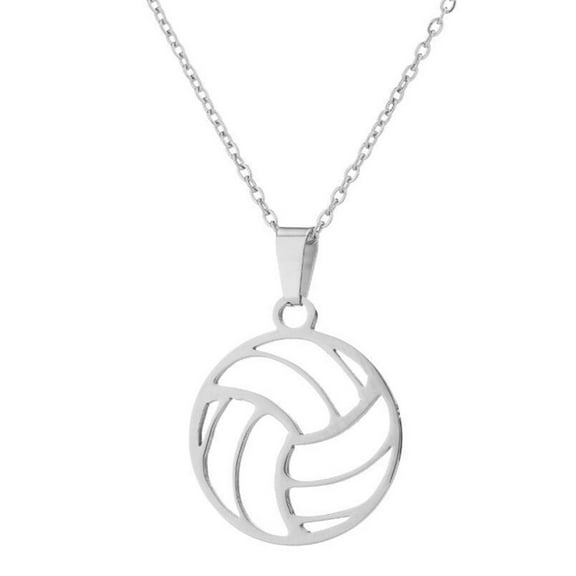 YIEMEEN Volleyball Inspired Stainless Steel Necklace Minimalist Collarbone Jewelry Stylish Neckchain Perfect Sports Gift