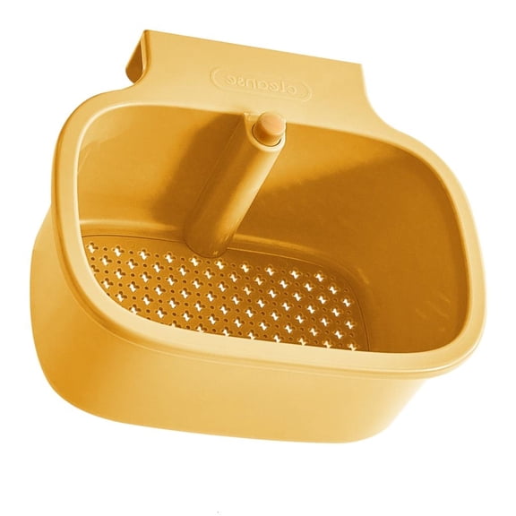 YIEMEEN Wall Mount Press Operated Dish Drying Rack With Stainless Steel Fast Draining Basket Kitchen Accessory