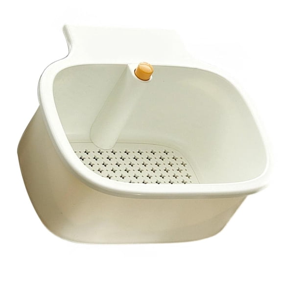 YIEMEEN Wall Mount Press Operated Dish Drying Rack With Stainless Steel Fast Draining Basket Kitchen Accessory