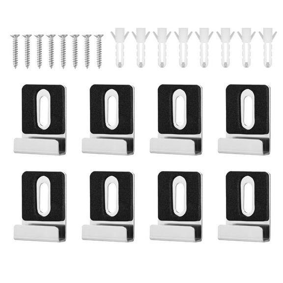 YIEMEEN Wall Mounted Mirror Clip Set 8Pcs Sturdy Steel for Bathroom Bedroom Glass