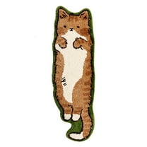 YIEMEEN Washable Polyester Area Rugs for Bedroom Cute and Funny Children Carpet in Irregular Shape Cats Entryway Rugs