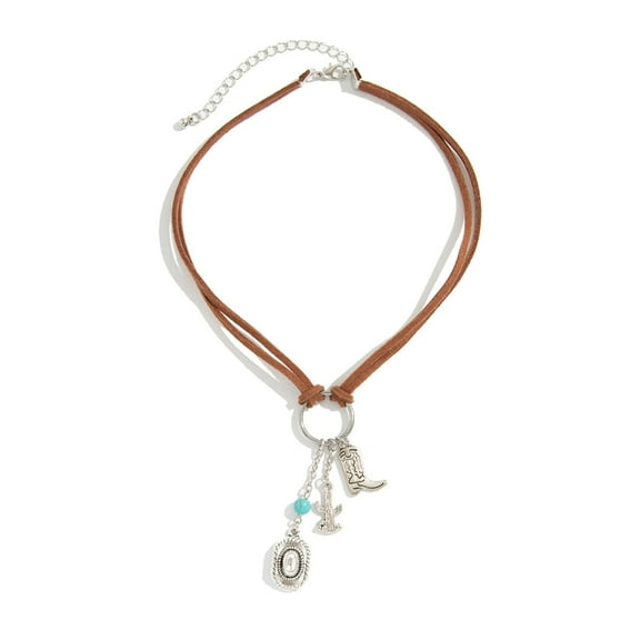 YIEMEEN Western Cowboy Hat Boots Necklace Unisex Necklace Bohemian Neck Jewelry Alloy Texture for Music Festival Party Outfit