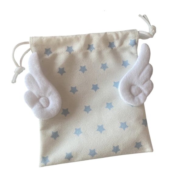 YIEMEEN Whimsical Plush Star Wing Storage Organizers Spacious Fabric Pouches For Nursery Decors