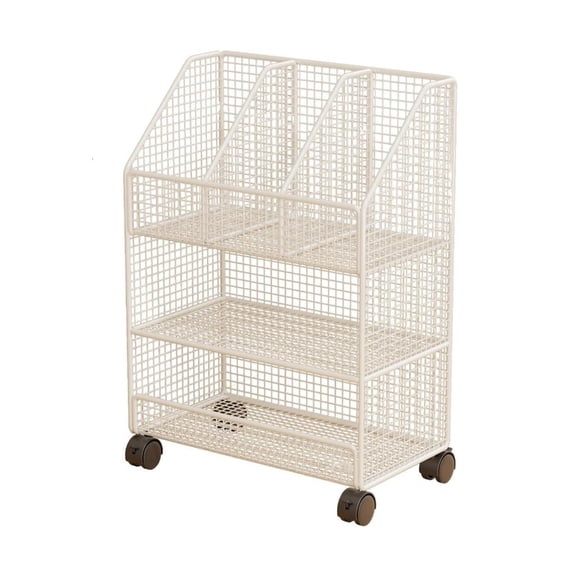 YIEMEEN White/Black Movable Storage Container Perfect For Small Spaces And Dorm Rooms