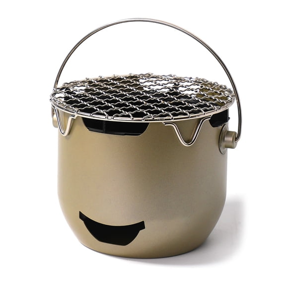 YIEMEEN Windproof Small Camping Grills Small Carbon Stove BBQ Portable Charcoal Grills