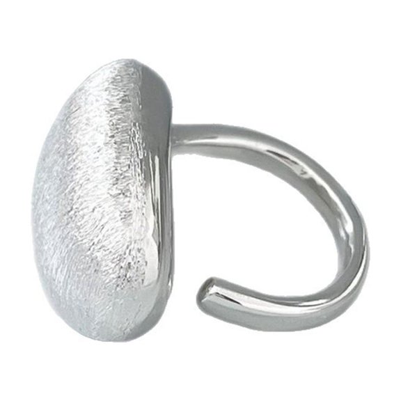 YIEMEEN Women's Size Adjustable Copper Ring Comfortable Wear Brushed Ball Finger Ring