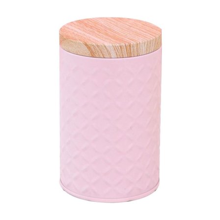 YIEMEEN Wood Grain Tin Box Metal Storage Box Coffee Tea Cans Home Organizer Kitchen for Case Tea Caddies Canister 4 Colors