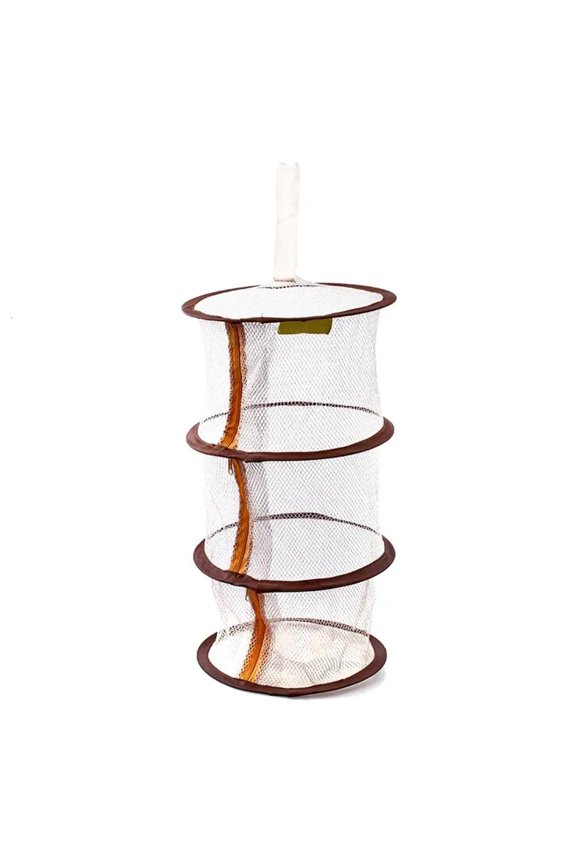 YIEMEEN Zippers Bra Drying Basket Mesh Hanging Dryer Rack 3Layers Herb Drying Rack Folding Mesh Hanging Drying Basket Outdoor