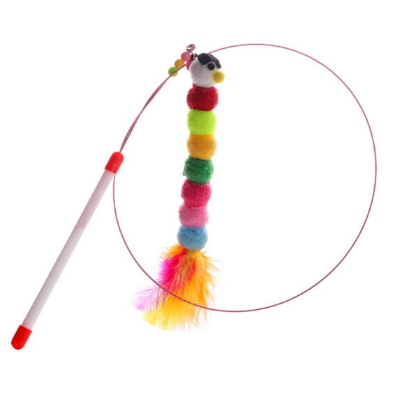 YIEMEEN for Cat Toy 90cm Wand Toys Teaser with Bell Interactive Catcher Teaser