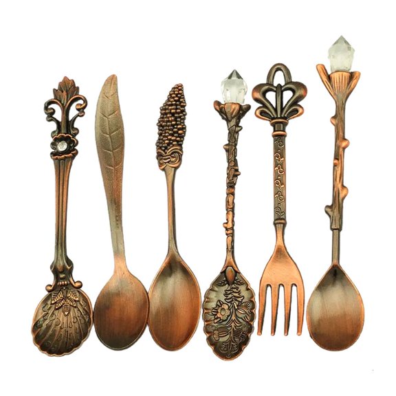 YIEMEEN for Creative European Style Dessert Spoon Set for Stirring Mixing for Party 3 Co
