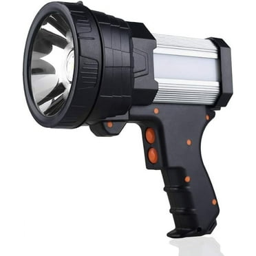 YIERBLUE Rechargeable Spotlight 1200 Lumen LED Long Battery Flashlight, Silver