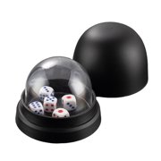 YIFAEUX 1/10 Sets Dice Cup with Clear Cover Base Dot Dice Manual Shaker Cup Adults Family Night Bar Party Gambling Drinking Board Game Casino Equipment