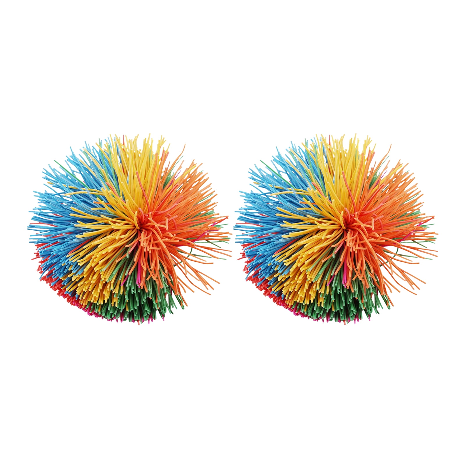 YIFAEUX 1/2/10/15Pcs Silicone Monkey Stringy Ball Anxiety Relief Colorful Sensory Ball Portable Travel Rainbow Fidget Ball Bouncy Pom Stress Ball Party Favors
