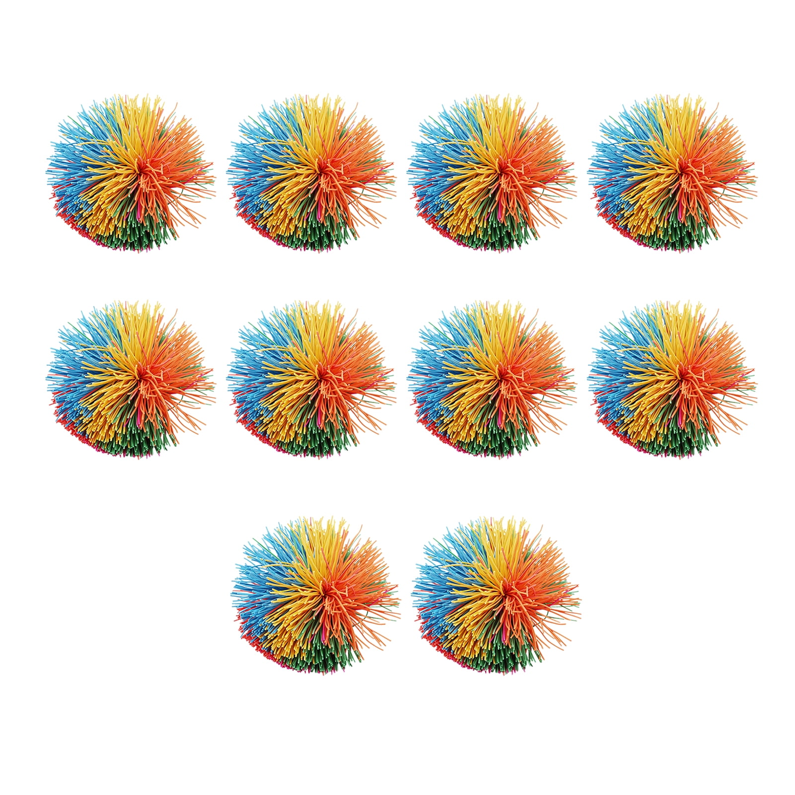 YIFAEUX 1/2/10/15Pcs Silicone Monkey Stringy Ball Anxiety Relief Colorful Sensory Ball Portable Travel Rainbow Fidget Ball Bouncy Pom Stress Ball Party Favors