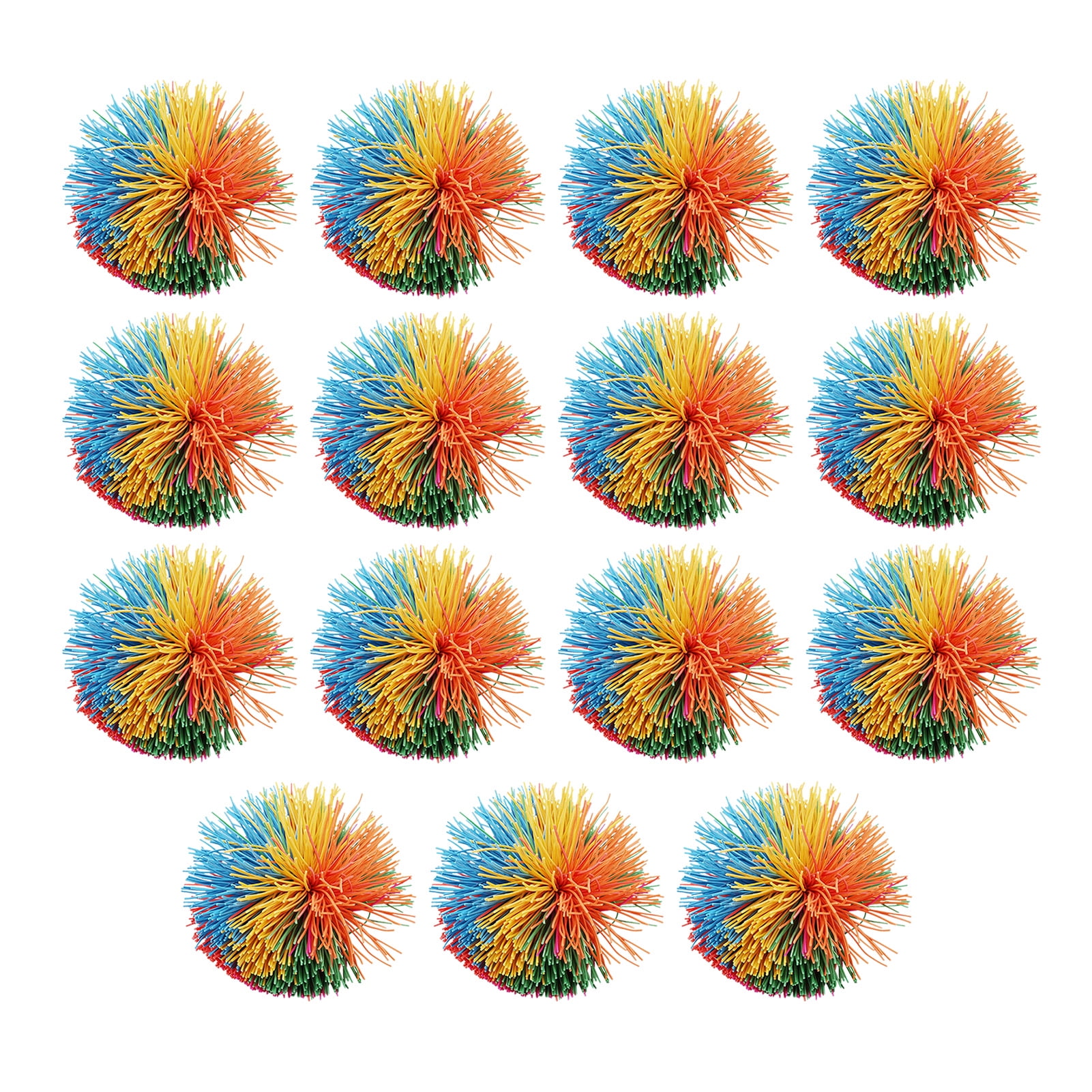 YIFAEUX 1/2/10/15Pcs Silicone Monkey Stringy Ball Anxiety Relief Colorful Sensory Ball Portable Travel Rainbow Fidget Ball Bouncy Pom Stress Ball Party Favors