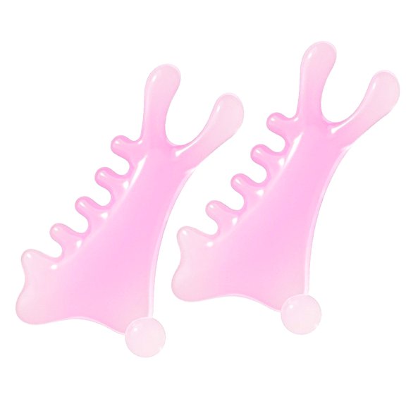 YIFAEUX 1/2Pcs Meridian Massage Comb Multi-purpose Face Scalp Massage Comb Portable Handheld Body Head Scratcher Massager Guasha Scrubber Tool