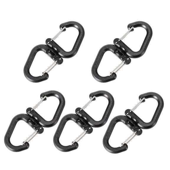 YIFAEUX 1/5Pcs 360 Degrees Rotating Hook Portable Lightweight Outdoor Camping Hiking S-shaped Swivel Hook Hanger Hanging Buckle Camping Accessories