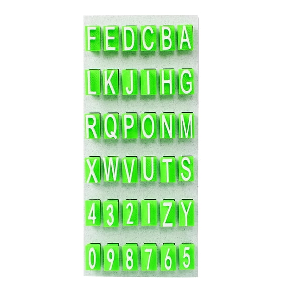 YIFAEUX 1 Set Clay Pottery Alphabet Stamp A to Z Capital Lowercase Letters Numbers Symbols DIY Embossing Polymer Clay Stamp Tools
