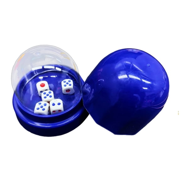 YIFAEUX 1 Set Dice Cup with Clear Cover Base 5 Dot Dice Manual Shaker Cup Adults Family Night Bar Party Gambling Drinking Board Game Casino Equipment