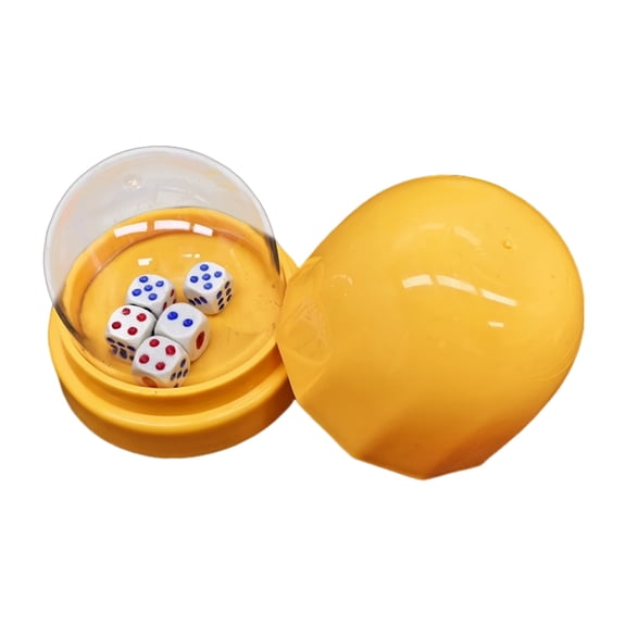 YIFAEUX 1 Set Dice Cup with Clear Cover Base 5 Dot Dice Manual Shaker Cup Adults Family Night Bar Party Gambling Drinking Board Game Casino Equipment