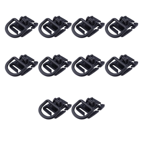 YIFAEUX 10Pcs D-Ring Buckle 360° Rotatable Heavy Duty Plastic Outdoor Hiking Hunting Molle Webbing Attachment Carabiner Backpack Accessories