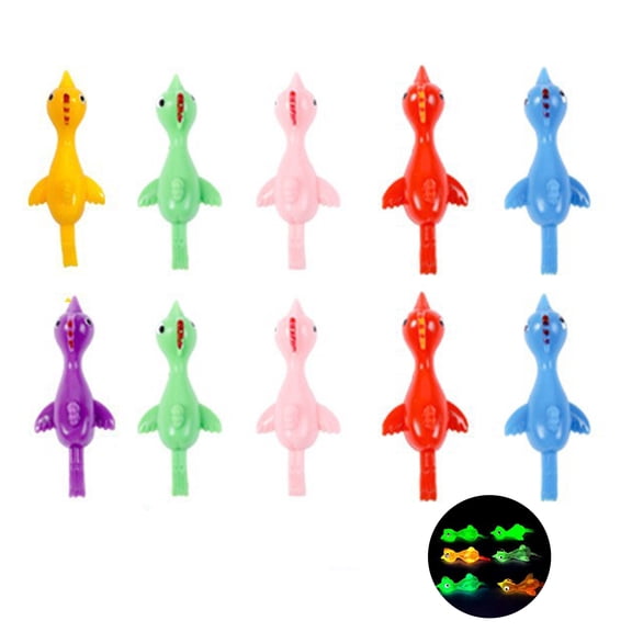 YIFAEUX 10Pcs Slingshots Chicken Finger Toy for Kids Funny Mini Flying Rubber Ducks Classroom Prizes Fun Stocking Stuffers Goodie Bags Pinata Fillers Party Favors Gifts